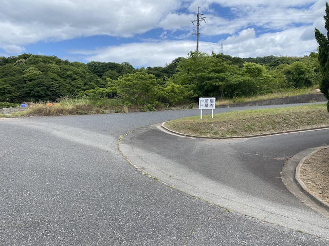 尾道市因島斎場　直前の進入路