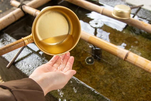 お寺の手水舎