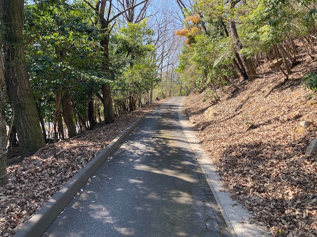 可部火葬場　道幅狭い道路