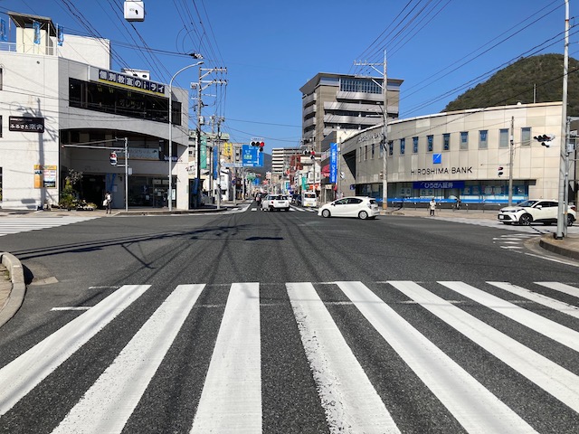 国道191 可部郵便局前信号　広島市内方面から